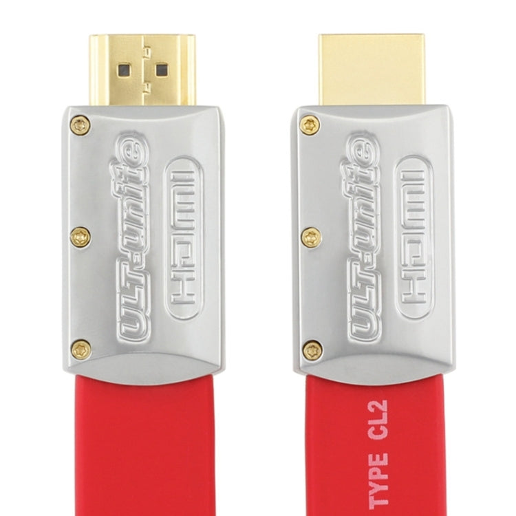 ULT-unite 4K Ultra HD Gold-plated HDMI to HDMI Flat Cable showcasing its flat design and gold-plated connectors.