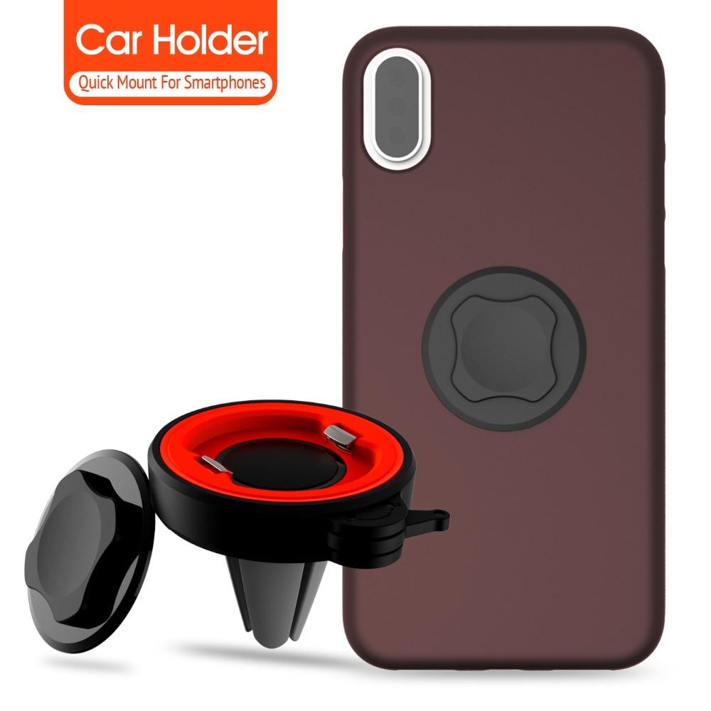 Universal Car Phone Holder Quick Mount Air Vent Clip, designed for secure smartphone placement in vehicles without magnets.