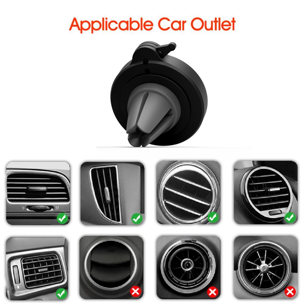 Universal Car Phone Holder Quick Mount Air Vent Clip, designed for secure smartphone placement in vehicles without magnets.