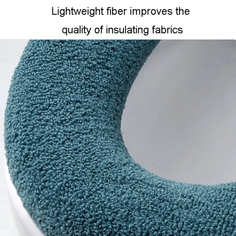 Universal Knitted Washable Toilet Pad in soft knitted fabric, designed for comfort and warmth, fits various toilet seat shapes.