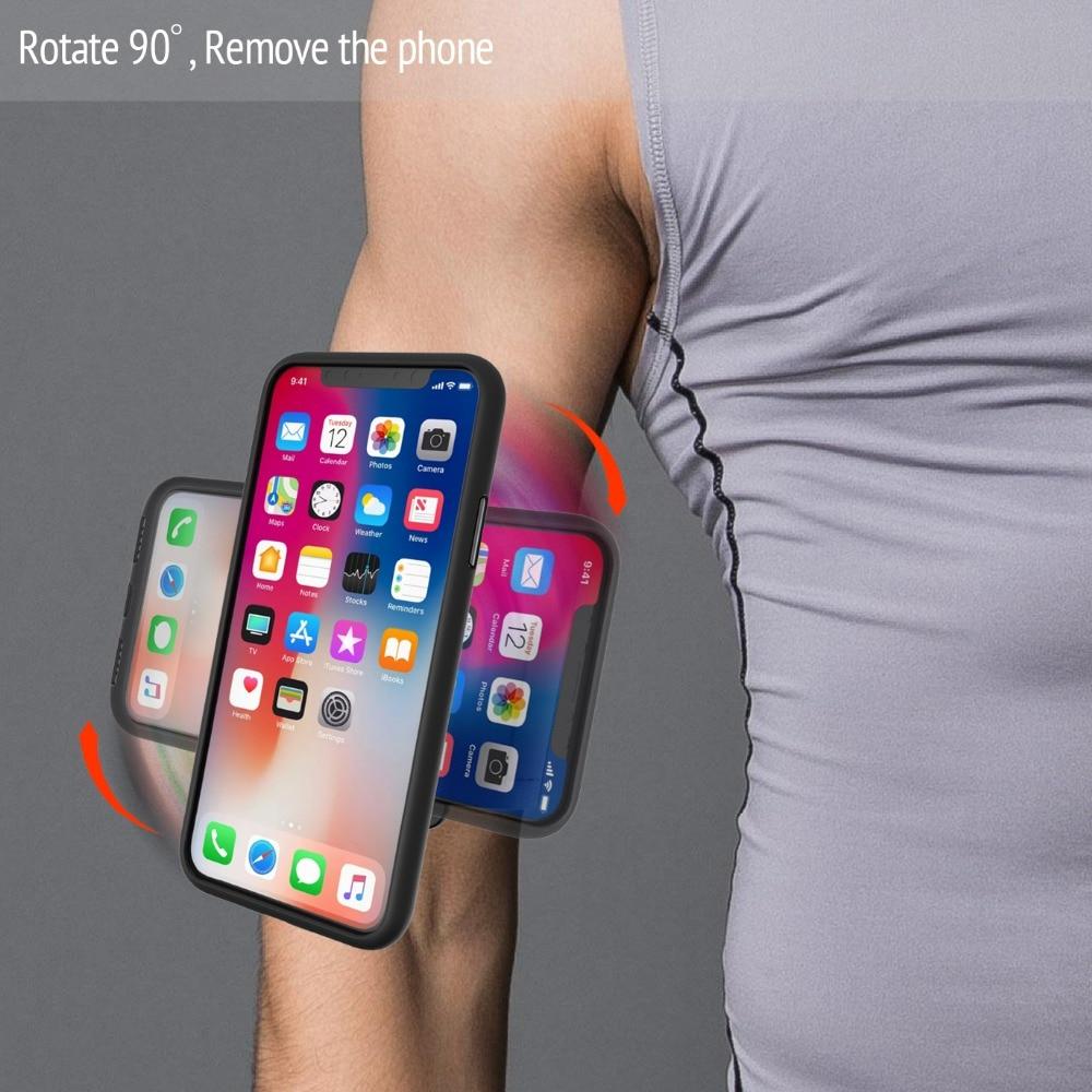 Universal Running Armband Kit with detachable wristband for iPhone, ideal for hiking and jogging.