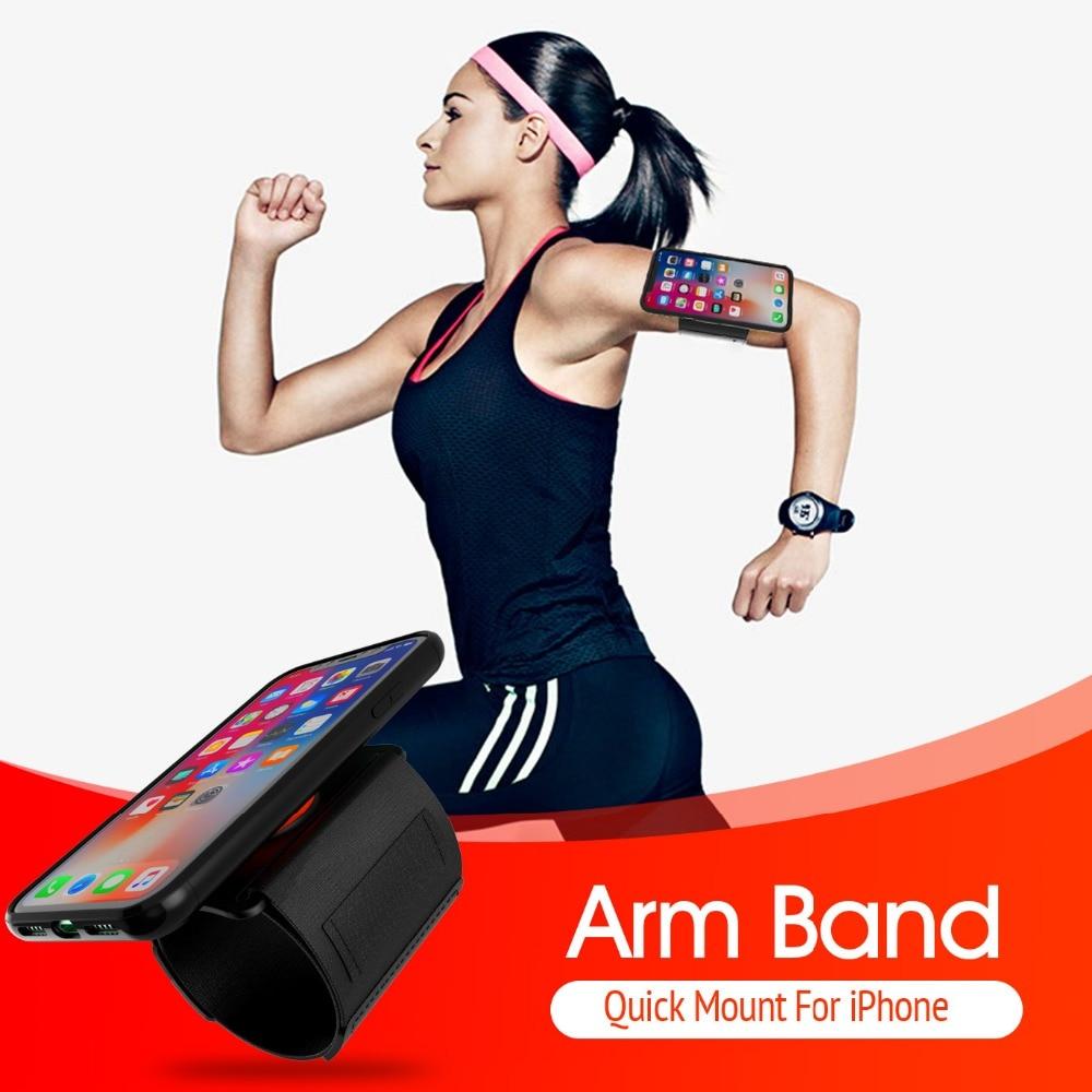 Universal Running Armband Kit with detachable wristband for iPhone, ideal for hiking and jogging.