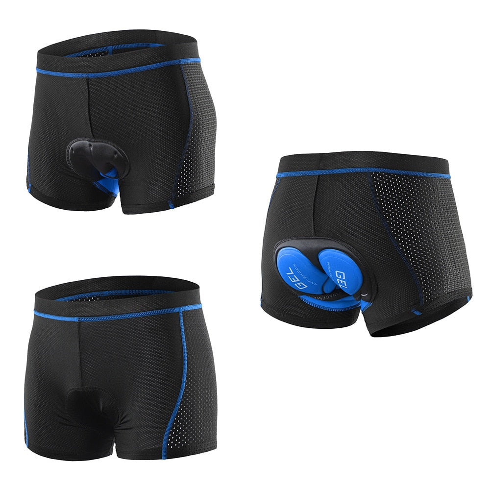 Upgrade Cycling Underwear Pro 3D Gel Pad MTB Shorts in red and black, designed for men's comfort during cycling with breathable and quick-dry fabric.