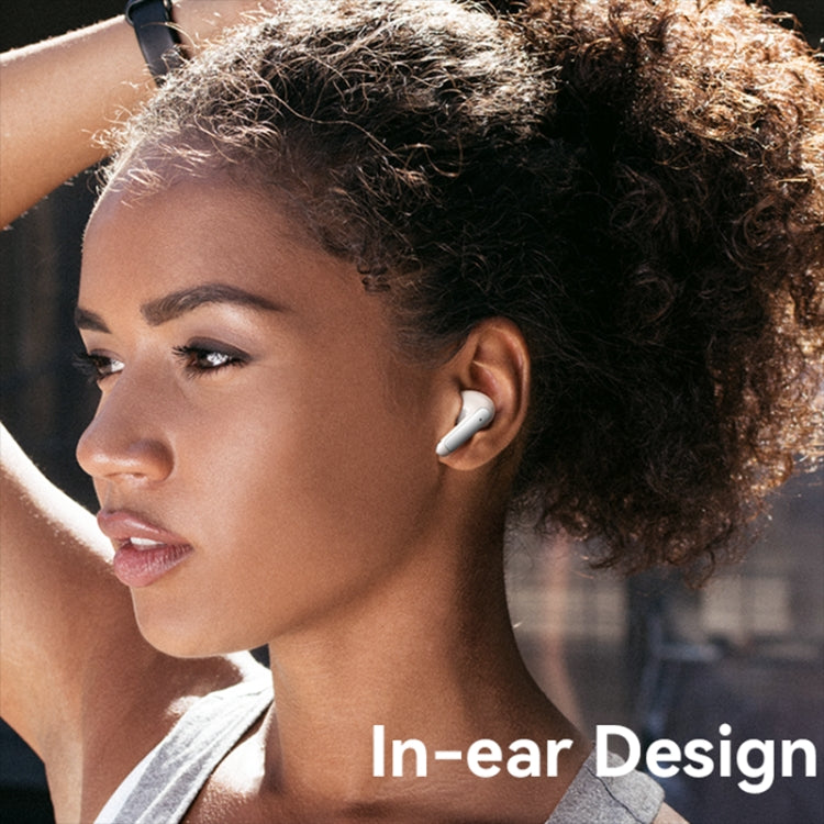 USAMS US-XD18 TWS In Ear Bluetooth Earphones in black, showcasing a sleek design and compact charging case.