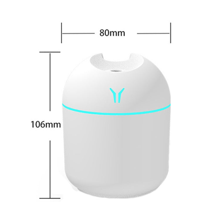 USB Mini Desktop Colorful Night Light Car Humidifier with colorful lights and compact design, ideal for home and travel use.