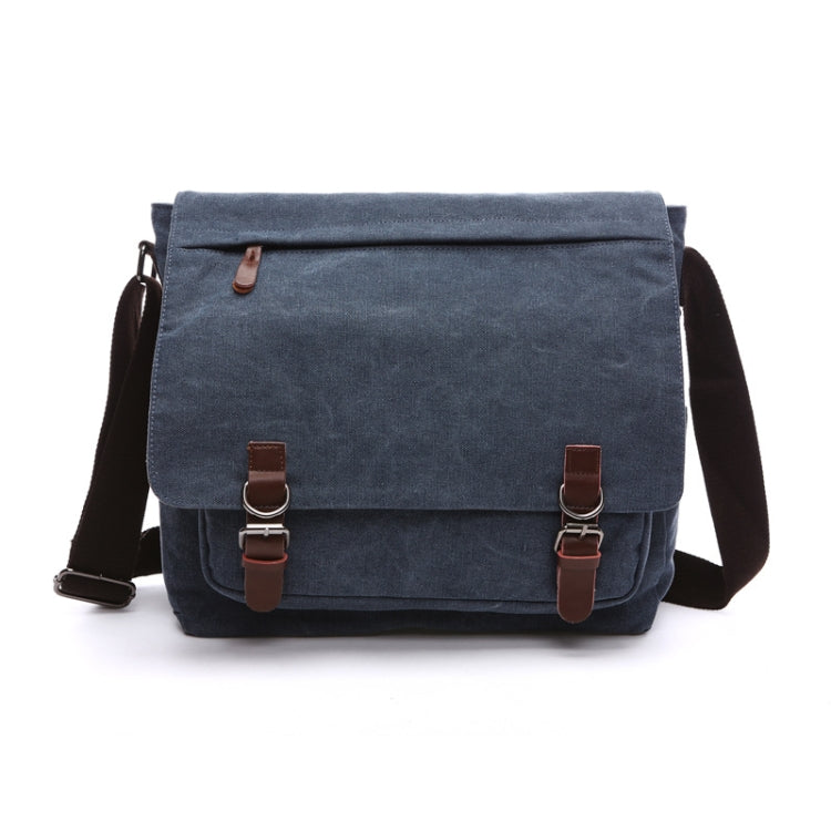 Versatile Canvas Shoulder Messenger Bag in a stylish design, featuring multiple pockets and a comfortable shoulder strap.