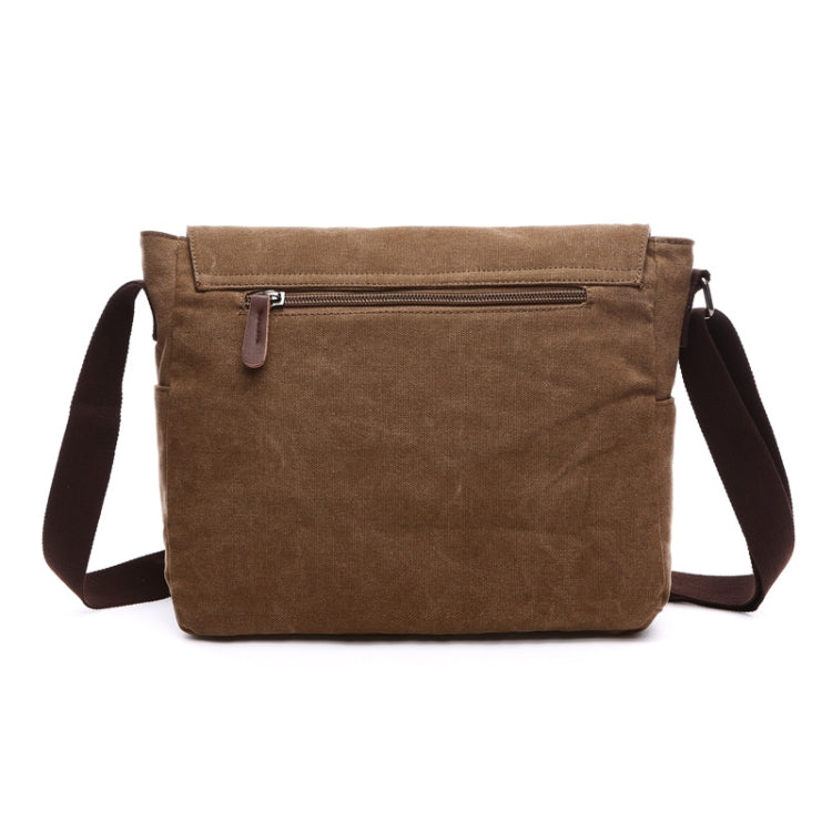 Versatile Canvas Shoulder Messenger Bag in a stylish design, featuring multiple pockets and a comfortable shoulder strap.