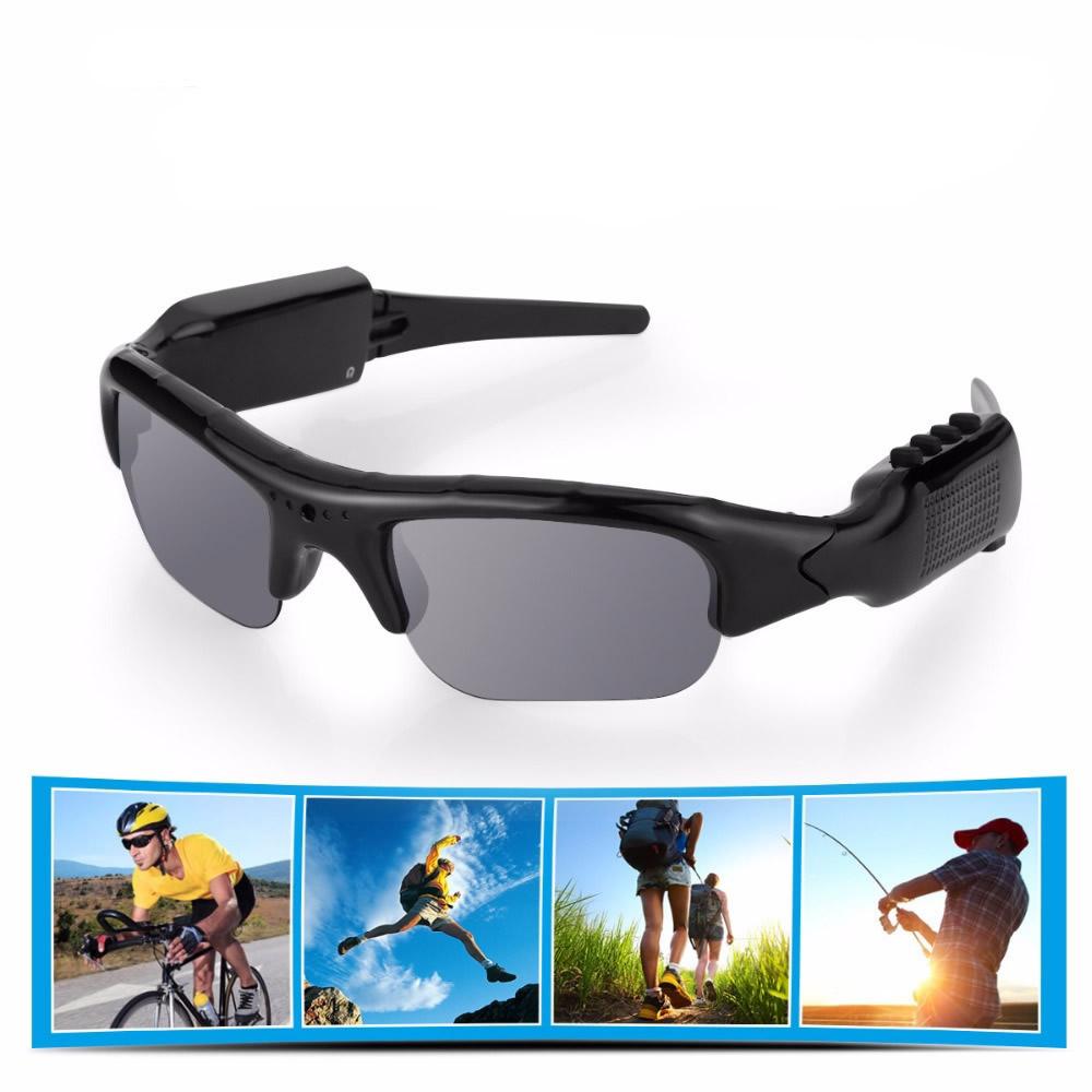 Action Jackson HD Video Recording Sunglasses with MP3 Player, featuring polarized lenses and a sleek design for outdoor adventures.