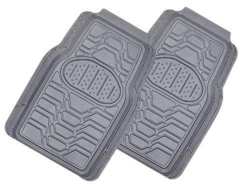 VIPER 2-Piece Car Mat in Grey rubber, featuring heavy-duty design and anti-slip backing, ideal for vehicle protection.