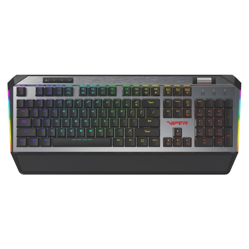 VIPER Mech RGB Keyboard Bx showcasing customizable RGB lighting and mechanical switches.