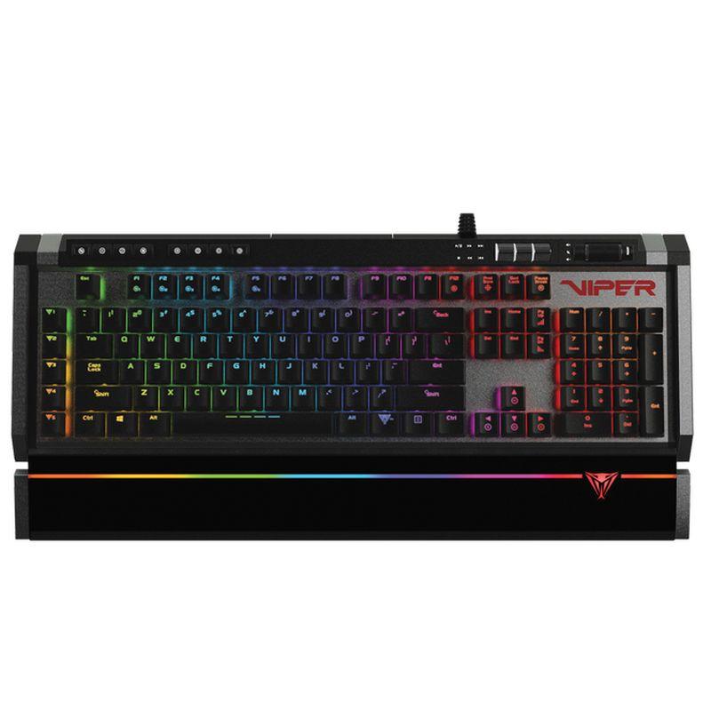 VIPER Mech RGB Keyboard showcasing customizable RGB lighting and mechanical switches, designed for gamers.