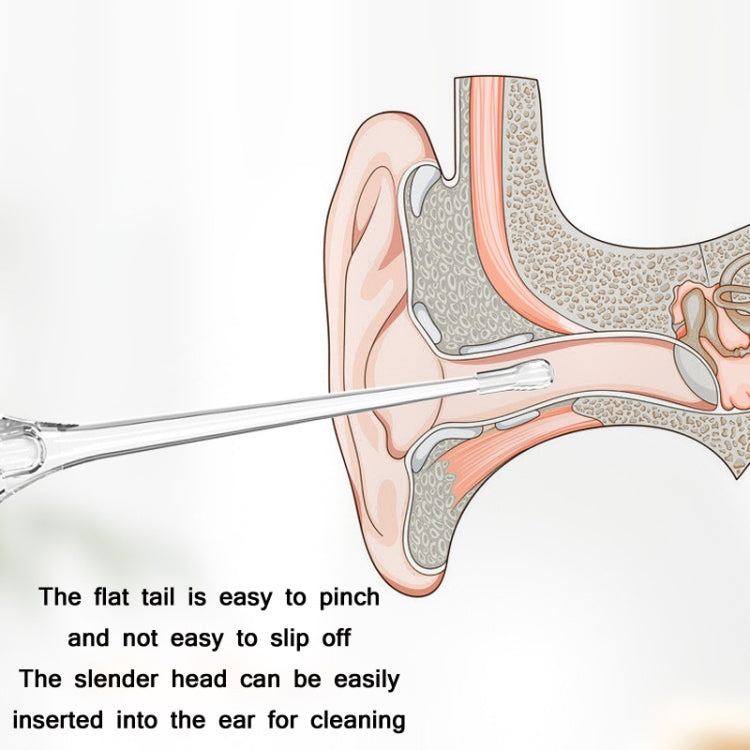 Visual Luminous Ear Scoop for Children in pink, featuring a slender head for easy ear cleaning and a light-emitting component for visibility.