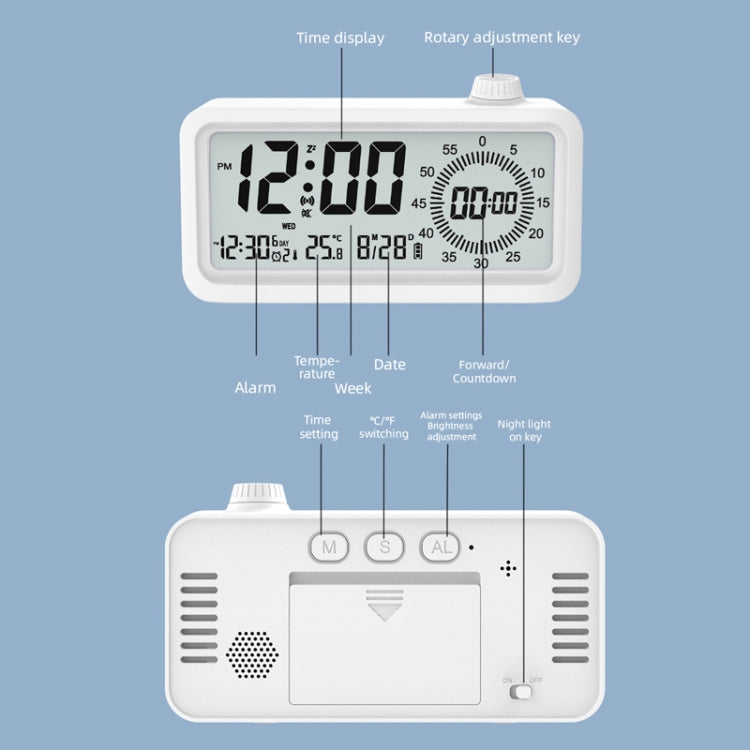 Visual Timer Alarm Clock in pink with dual display and countdown timer features, designed for time management.