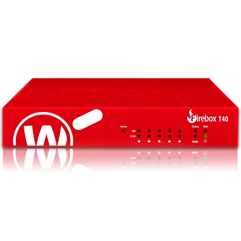 WATCHGUARD Firebox T40 security appliance designed for small branch offices with multiple ports and compact design.