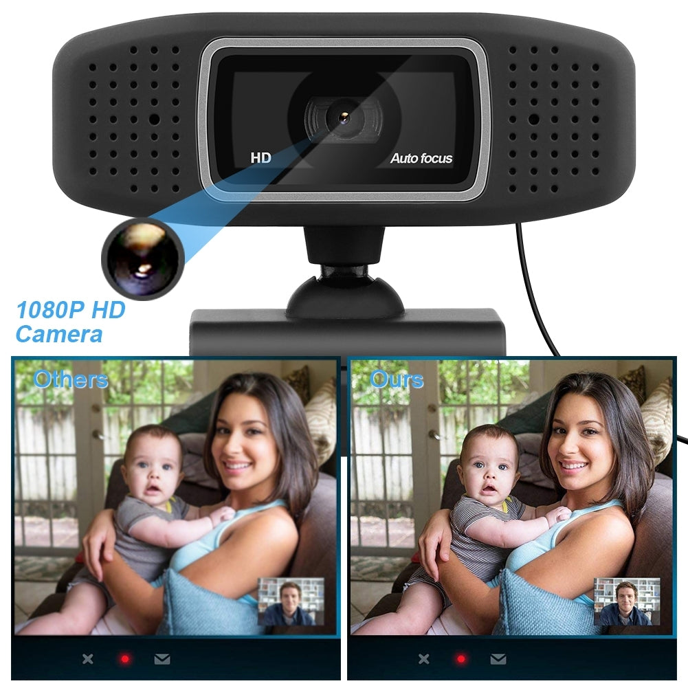 WEB Camera A15 Full HD 1080P with built-in microphone and adjustable clip for laptops and monitors.