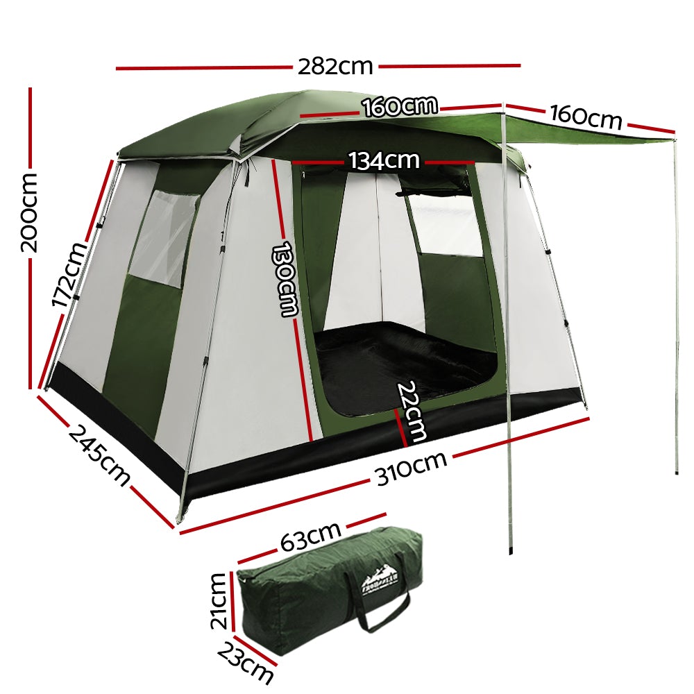 Dimensions of large camping tent.