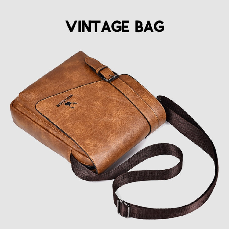 WEIXIER D266 Retro Crossbody Large Capacity Messenger Bag in a stylish design, showcasing adjustable strap and spacious compartments.