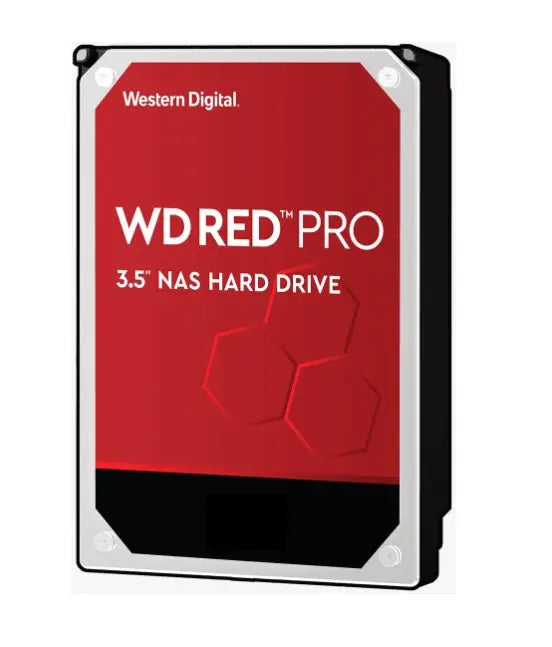 Western Digital WD Red Pro 6TB 3.5' NAS HDD with SATA3 interface, showcasing its robust design and specifications.