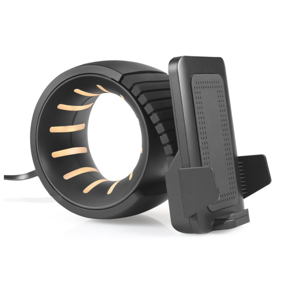 Wheel Of Power Mobile Wireless Charger with adjustable angle and LED light show, designed for fast wireless charging.