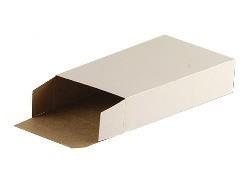 White storage box designed for HP45 and HP15 cartridges, featuring a sturdy and compact design for optimal protection.