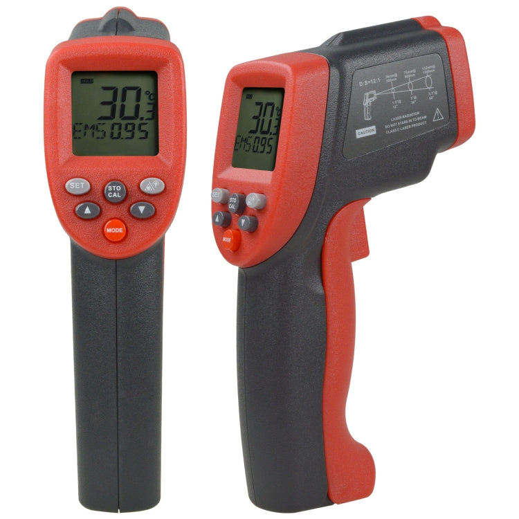 Wintact WT900 handheld infrared thermometer with LCD display, measuring temperatures from -50°C to 950°C, ideal for outdoor use.