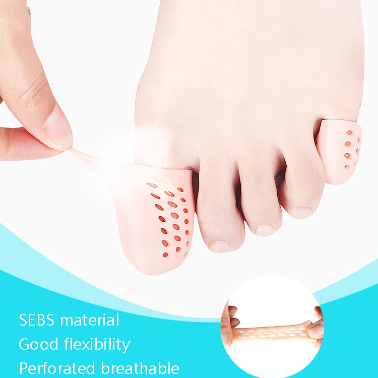 High-quality SEBS toe protective covers designed for comfort and breathability, featuring holes for airflow and customizable length.