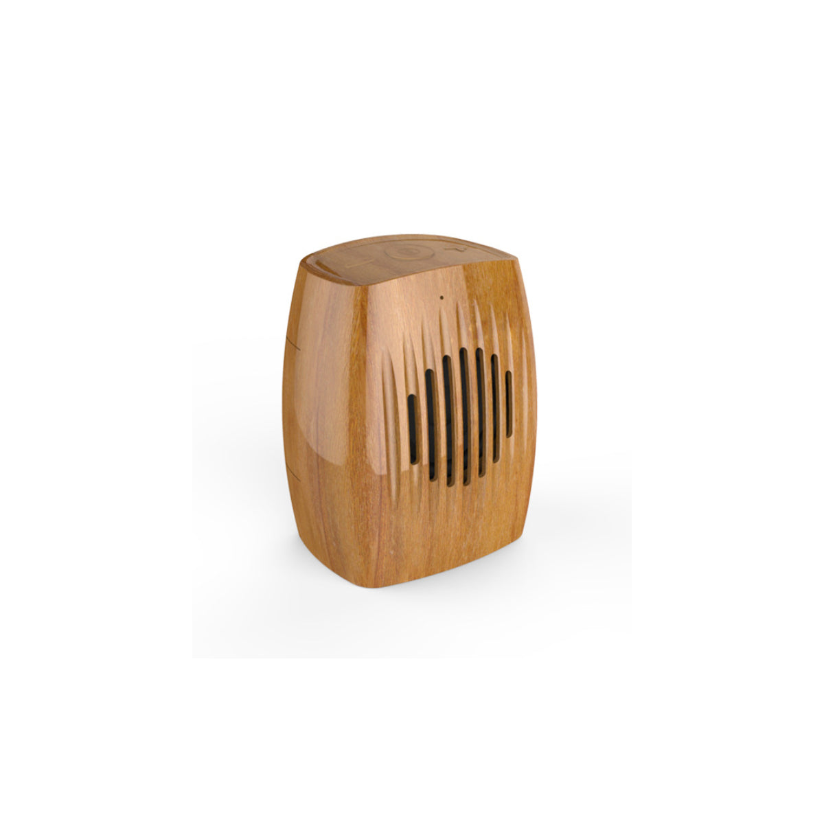 Wood Look Retro Bluetooth Speaker with a classic wood finish, showcasing its stylish design and compact size.