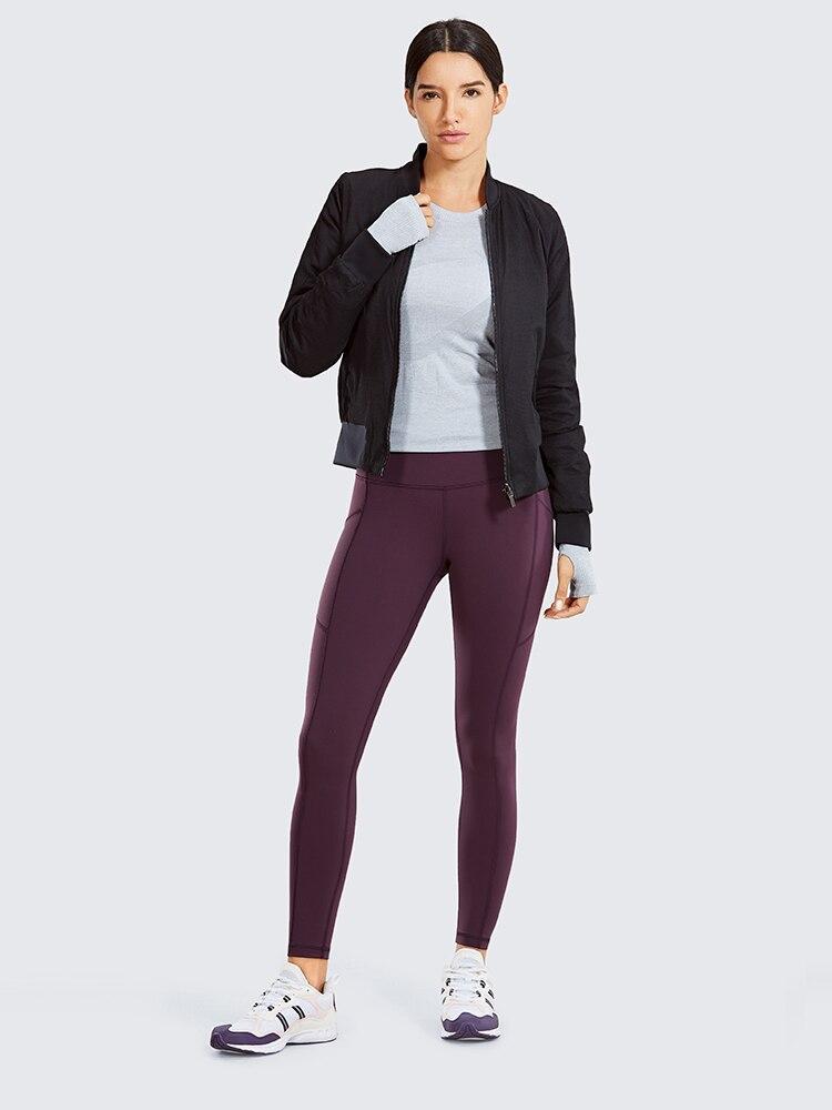 Women's Hugged Feeling Training Leggings in black, featuring a compression fit, tummy control, and pockets for convenience.