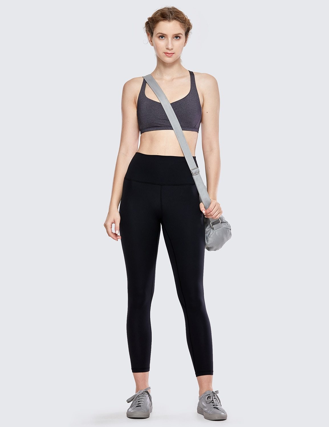 Women's Naked Feeling II High Waist Yoga Leggings in black, featuring a high waist and side pocket for convenience during workouts.