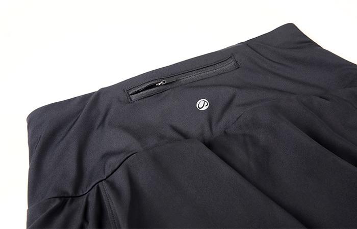 Women's Quick Dry High Waisted Tennis Skirt in black with pleated design and pockets, perfect for sports and casual wear.