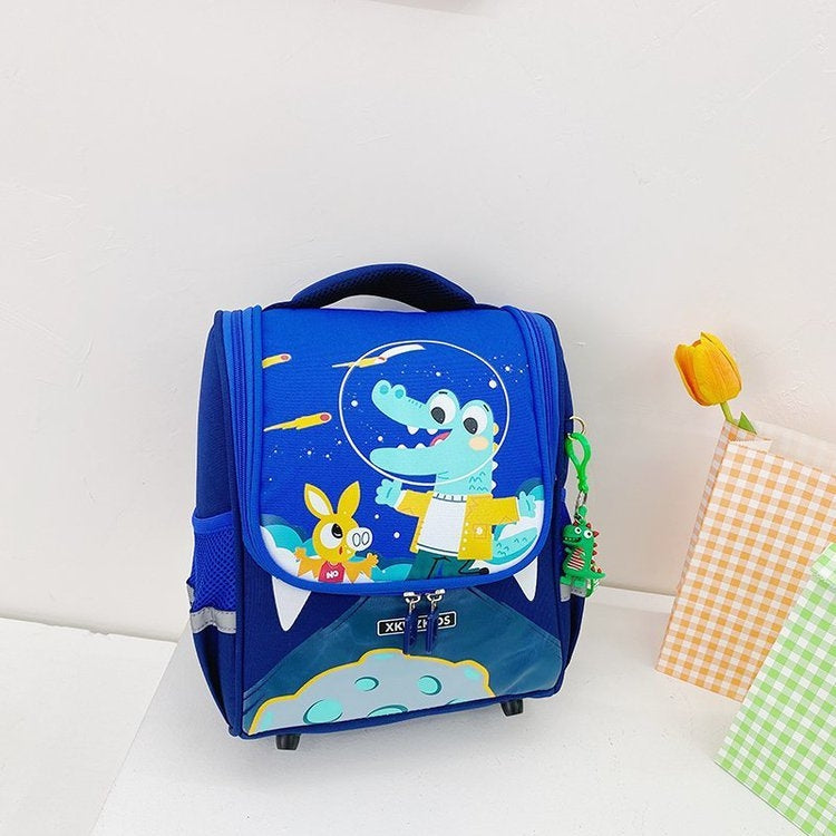 XKWZKIDS Kindergarten Children School Bag featuring a cute cartoon design, padded shoulder straps, and spacious compartments for kids.