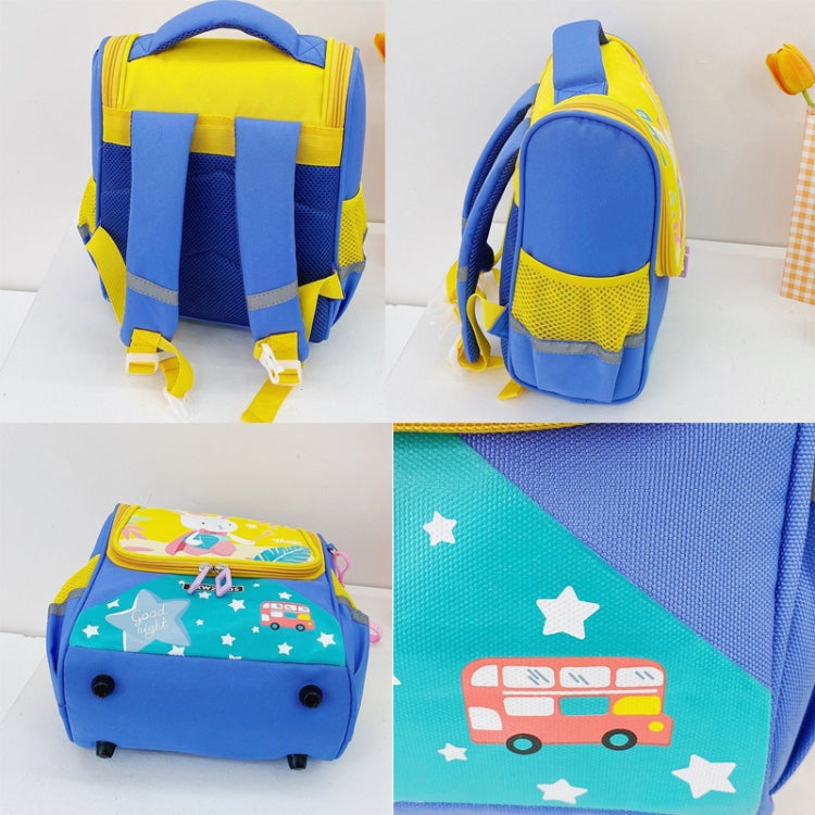 XKWZKIDS Kindergarten Children School Bag featuring a cute cartoon design, padded shoulder straps, and spacious compartments for kids.