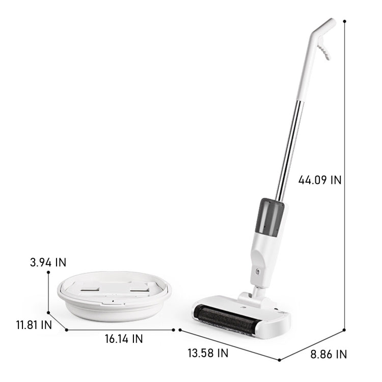 XM001 Smart Wireless Electric Vacuum Cleaner with mopping and scrubbing features, showcasing its sleek design and functionality.