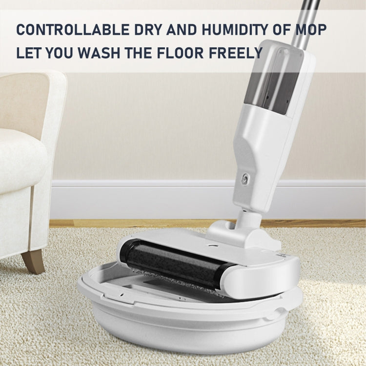 XM001 Smart Wireless Electric Vacuum Cleaner with mopping and scrubbing features, showcasing its sleek design and functionality.