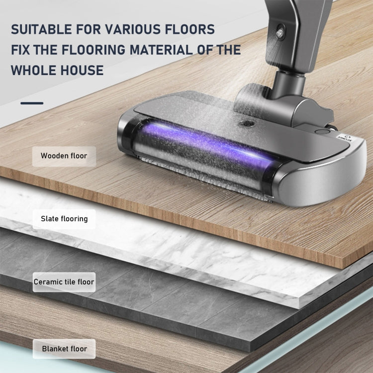 XM001 Smart Wireless Electric Vacuum Cleaner with mopping and scrubbing features, showcasing its sleek design and functionality.