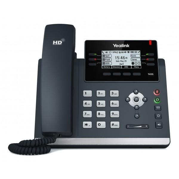 Yealink T42S 12 Line IP phone with graphical LCD display and sleek design.