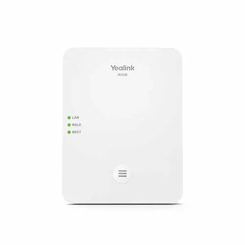 Yealink W80-DM DECT IP Multi-Cell System with base station and manager, showcasing advanced communication technology.