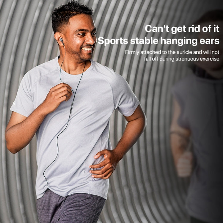 Yesido YH40 wired earphones with 3.5mm plug, featuring a braided cable and built-in microphone for high-fidelity sound.