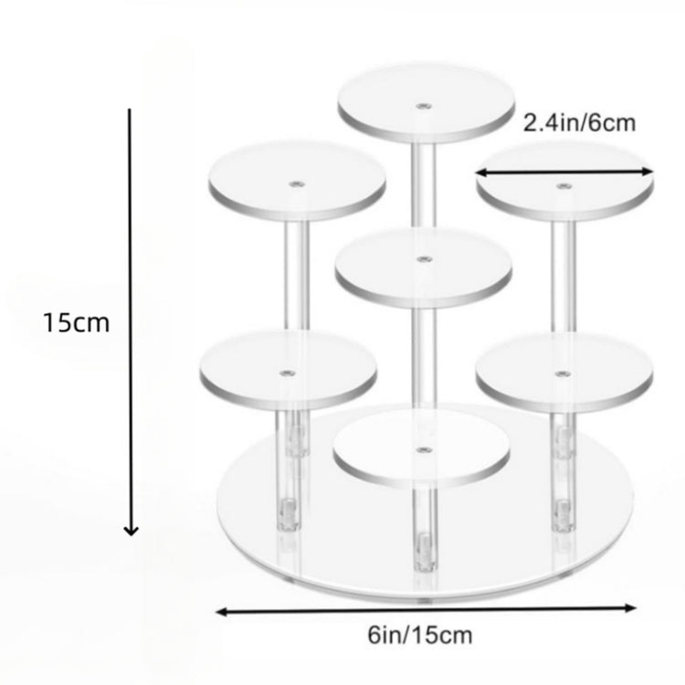 YX068 Acrylic Decoration Cupcake Stand showcasing beautifully arranged cupcakes on clear acrylic plates.