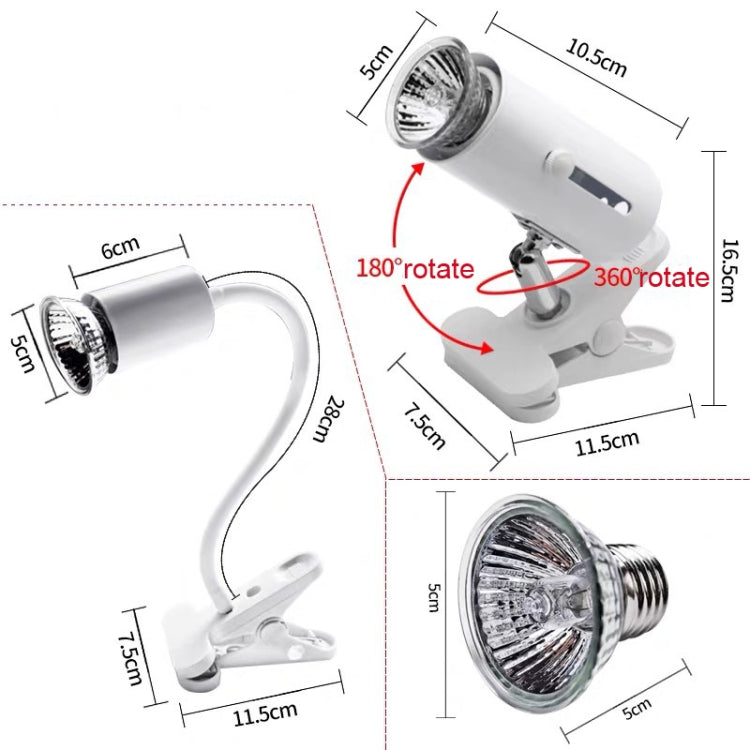 ZY-UAB Turtle Backlight UVA Heated Climbing Pet Backlight with ceramic and metal lamp holder, designed for climbing pets.