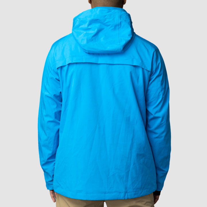 Adventure 2.0 Men Light Blue jacket featuring multiple pockets and eco-friendly materials, perfect for outdoor activities.