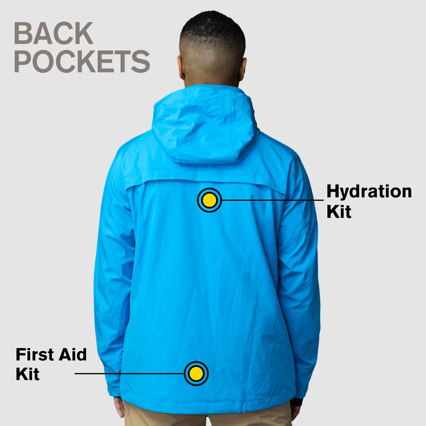 Adventure 2.0 Men Light Blue jacket featuring multiple pockets and eco-friendly materials, perfect for outdoor activities.