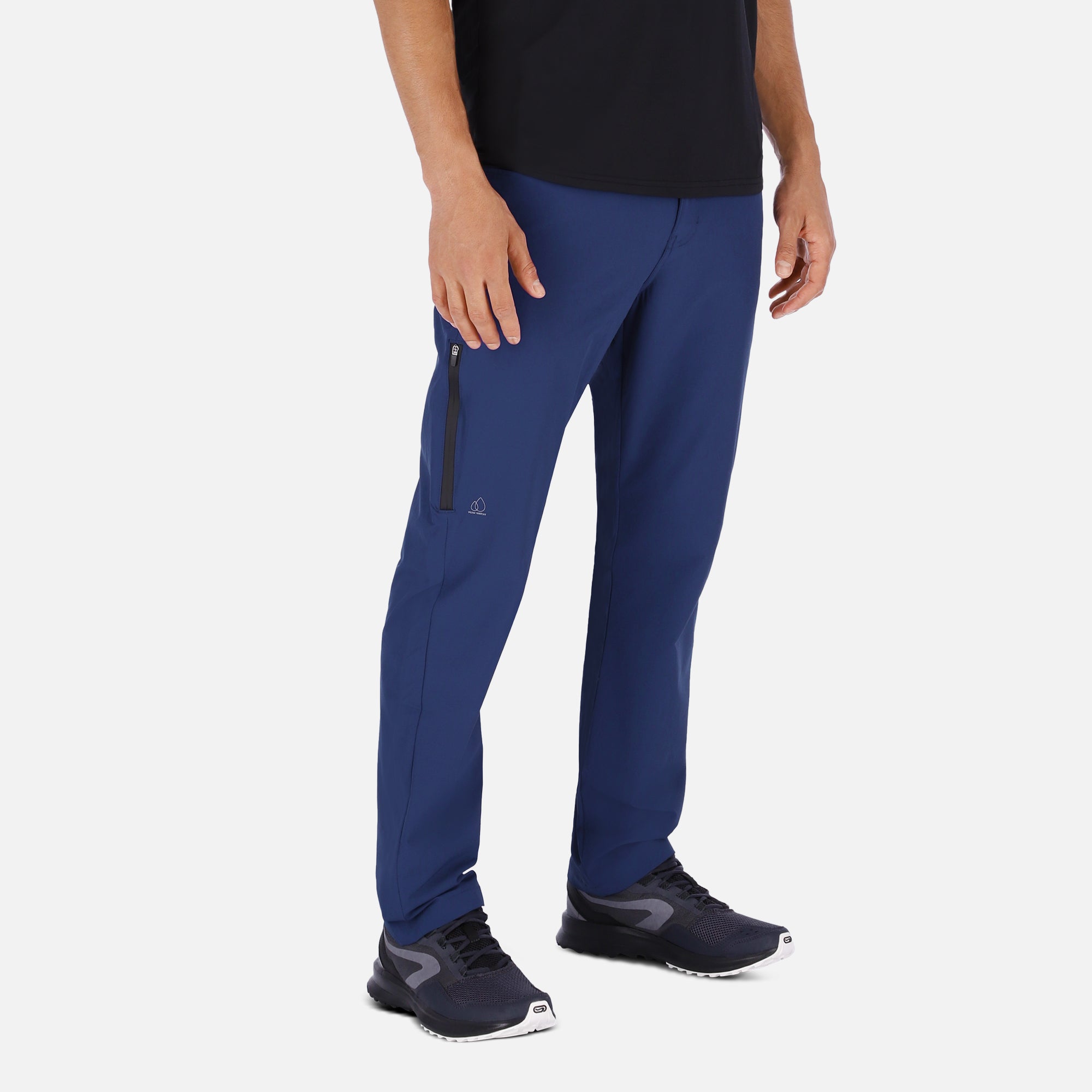 Men's navy blue Adventure Pants featuring multiple pockets and a stylish design, perfect for outdoor activities.