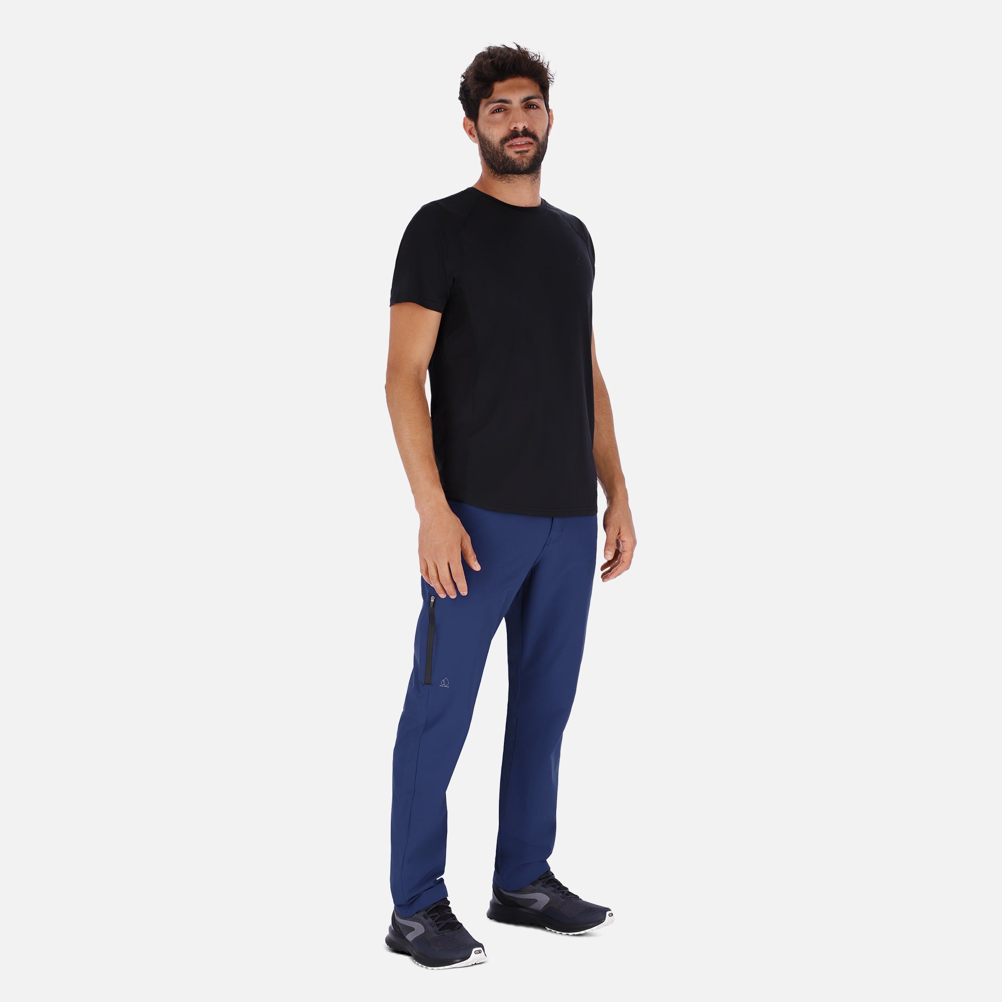 Men's navy blue Adventure Pants featuring multiple pockets and a stylish design, perfect for outdoor activities.