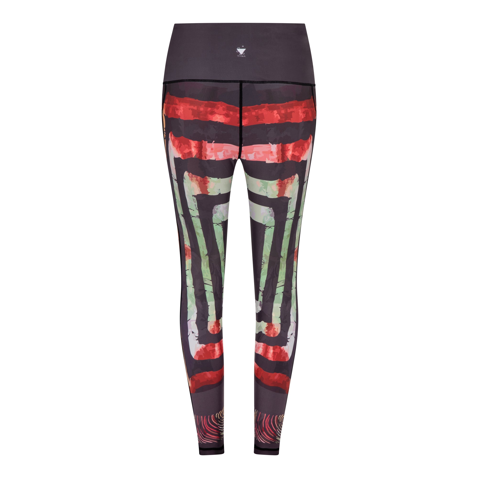 Adyre on Brocade Vibrant Leggings featuring a colorful African print with side pockets, perfect for workouts and casual wear.