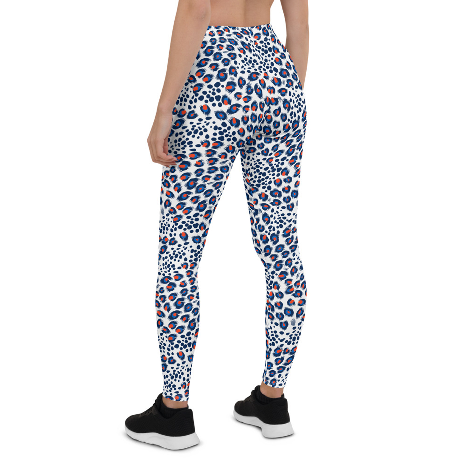 A pair of stylish Animal Spots Leggings for Women featuring colorful animal print design, perfect for workouts and casual wear.