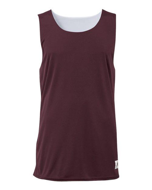 Badger Youth B-Core Reversible Tank Top in vibrant colors, showcasing its double-layer polyester design and moisture management features.