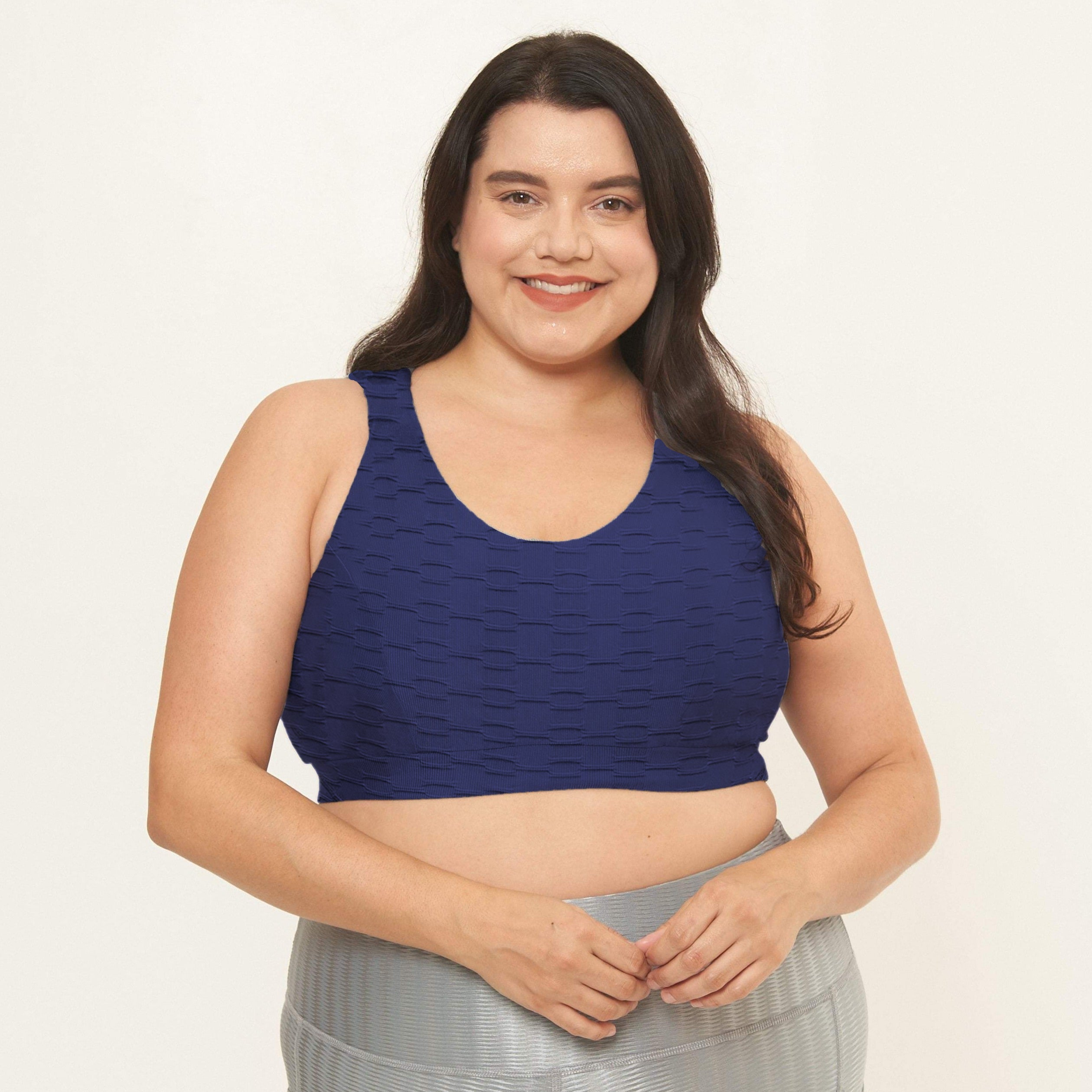 Main Classic Performance Bra Top - Navy Links Pattern image