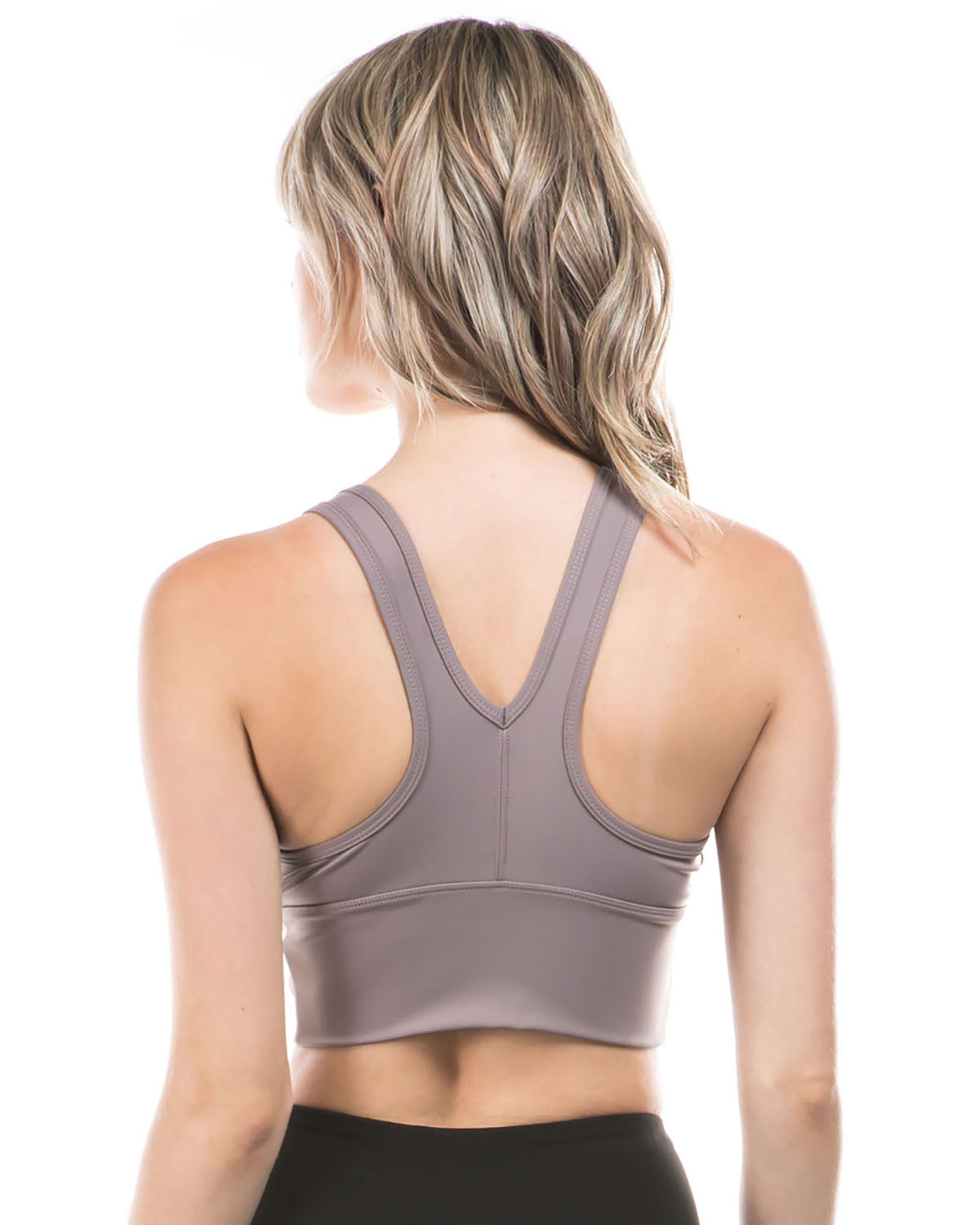 Deep V Drawstring Sports Bra in stylish design, showcasing its deep V neckline and drawstring feature, perfect for yoga and casual wear.