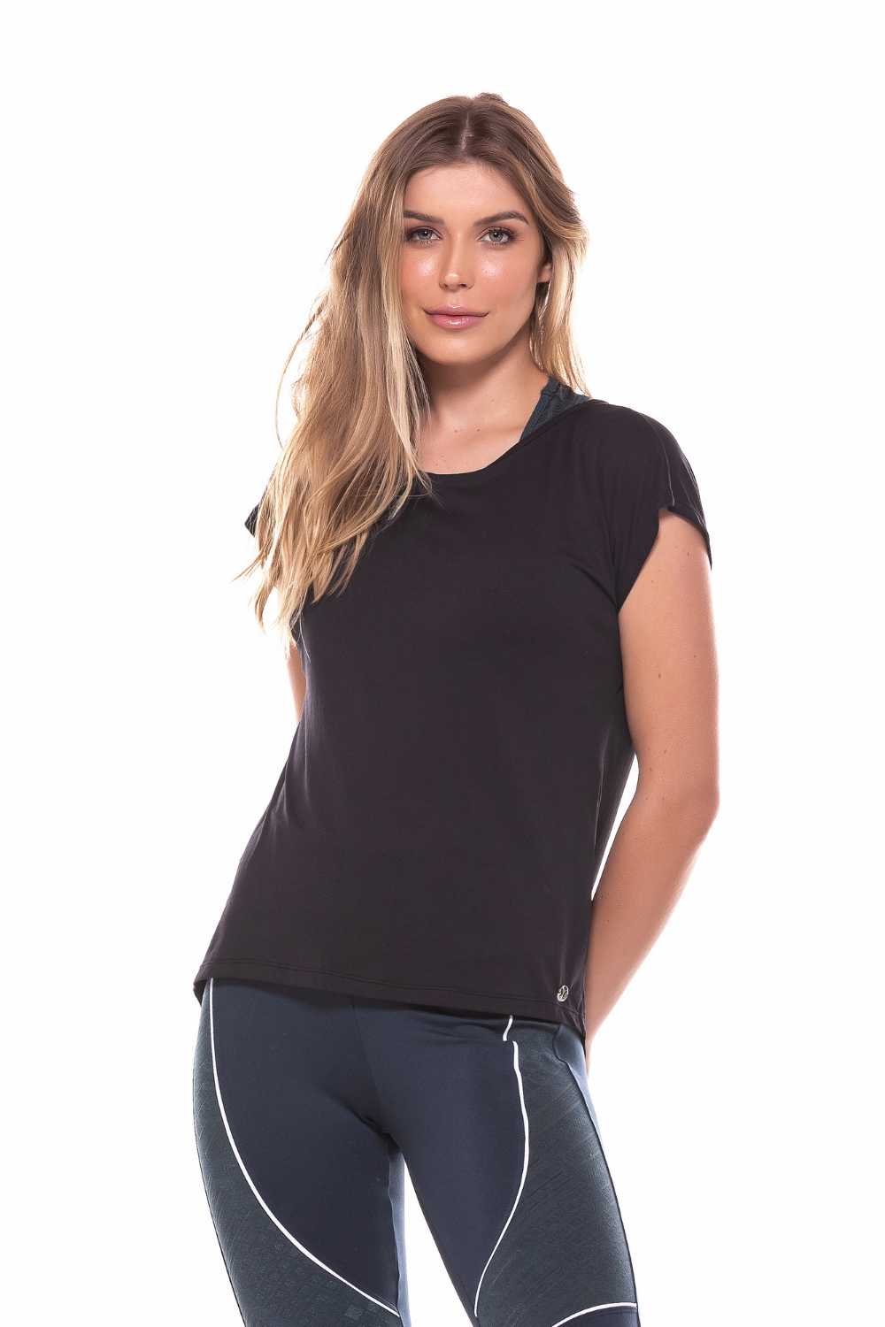 Feel New T-Shirt featuring a deep V-neck cut, lightweight fabric, and available in white and black colors.